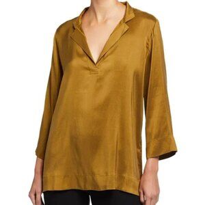 Eileen Fisher Silk Stand Collar Top